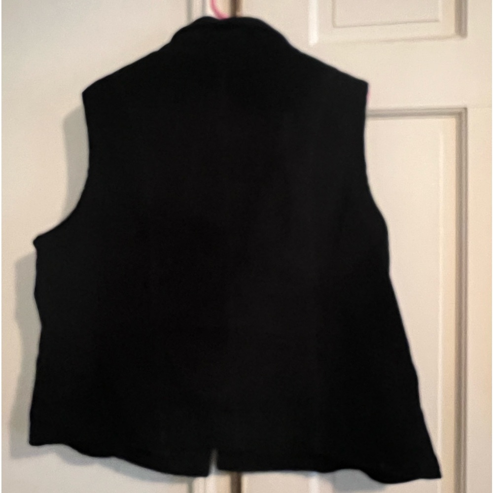 🌞2/$30 REBECCA MALONE Vest Black Corduroy size X-Large EUC 100% Cotton - Picture 2 of 5